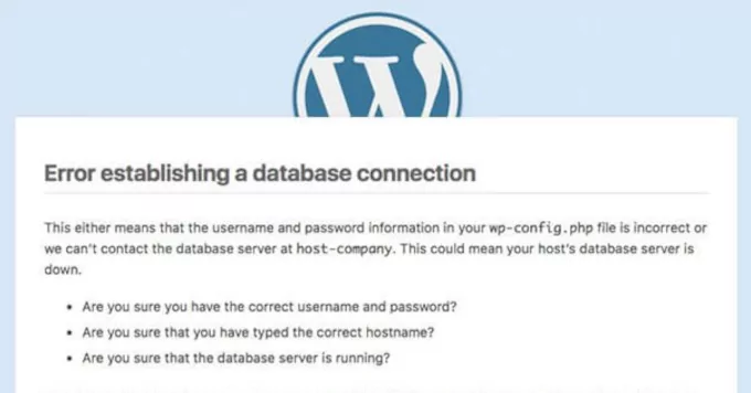 database connection error