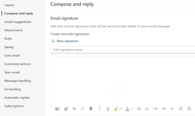 outlook signature