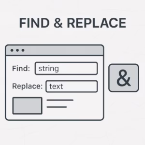 Find & replace text tool — paste your text, and copy the output or download it with just one click.