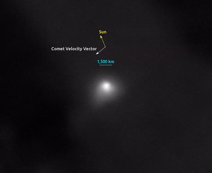 3I/ATLAS by the HiRISE camera onboard the Mars Reconnaissance Orbiter