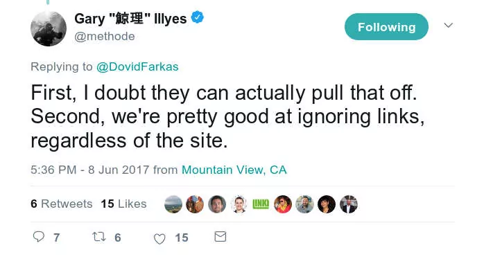 ignoring paid links